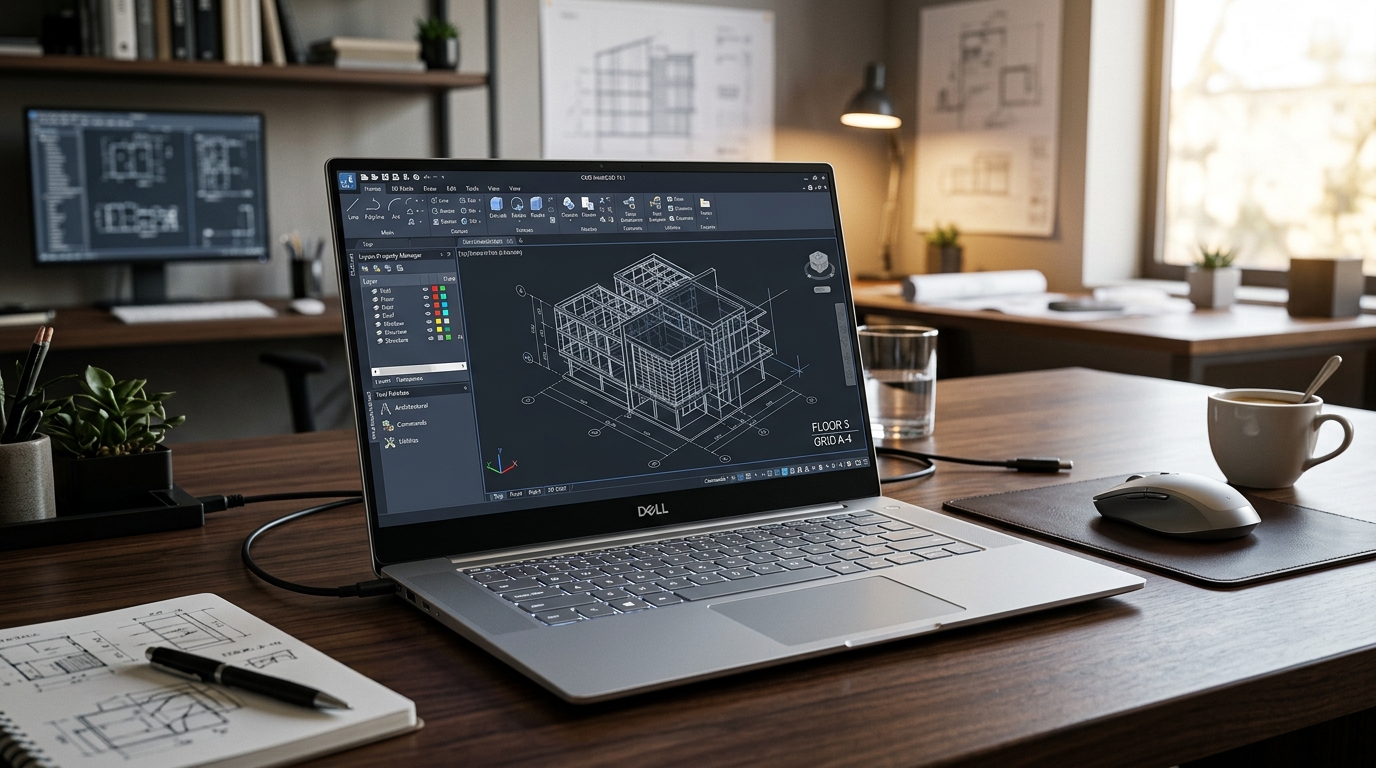CMS IntelliCAD 14.1 3D Wireframe & Ribbon Interface